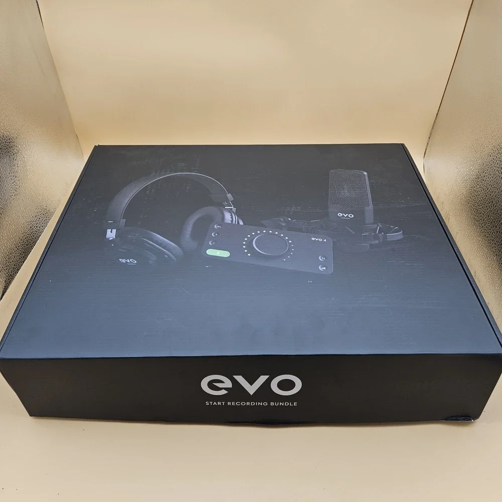 Audient EVO Studio Recording Bundle USB Microphone Headphones New Open Box